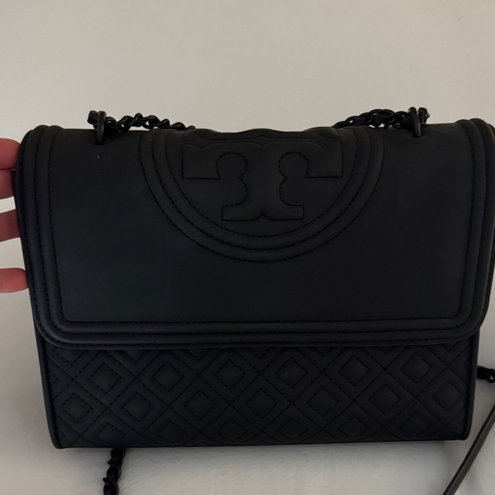 Tory Burch Black Quilted Crossbody Bag